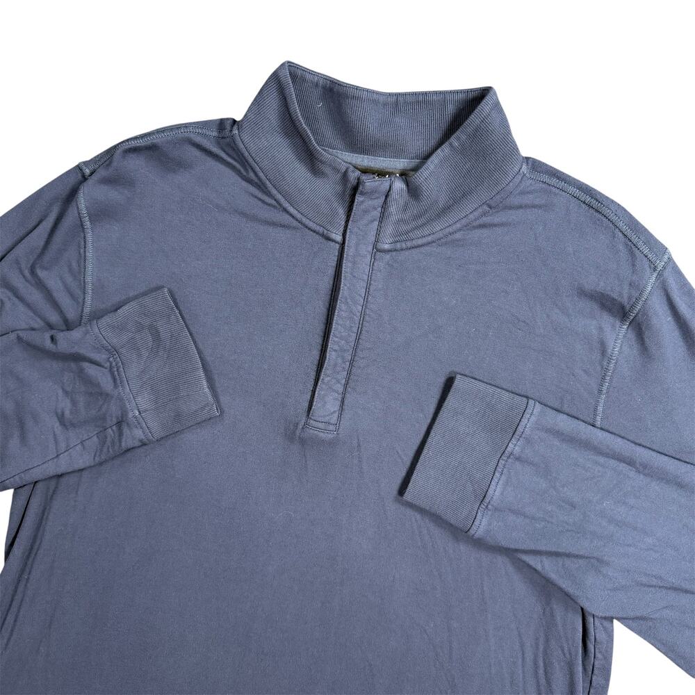 TravisMathew Men’s Large Blue Quarter Zip Pullover Soft Stretch Golf Casual